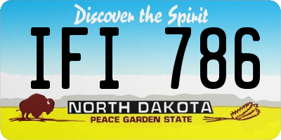 ND license plate IFI786