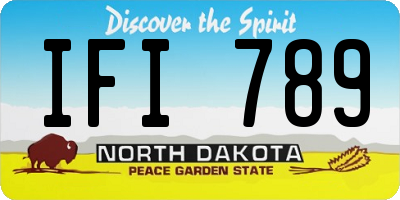 ND license plate IFI789