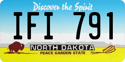 ND license plate IFI791