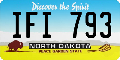 ND license plate IFI793