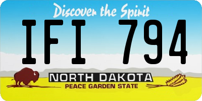 ND license plate IFI794