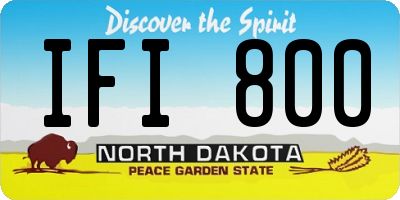 ND license plate IFI800