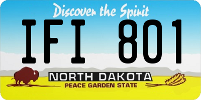 ND license plate IFI801