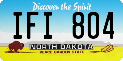 ND license plate IFI804