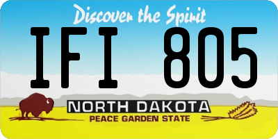 ND license plate IFI805