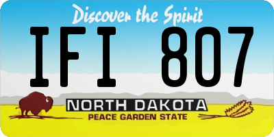 ND license plate IFI807