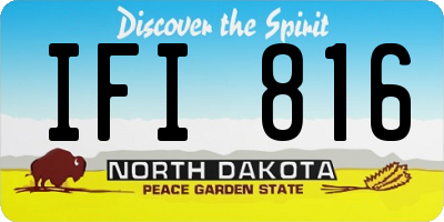 ND license plate IFI816