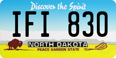 ND license plate IFI830