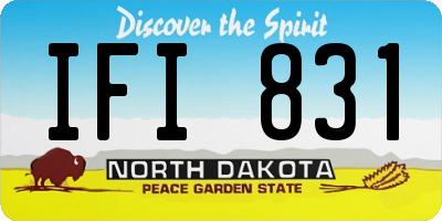 ND license plate IFI831