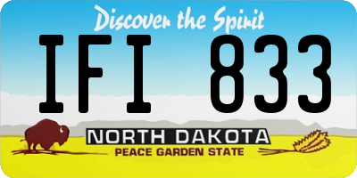 ND license plate IFI833