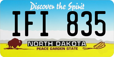 ND license plate IFI835