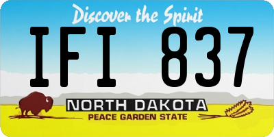 ND license plate IFI837