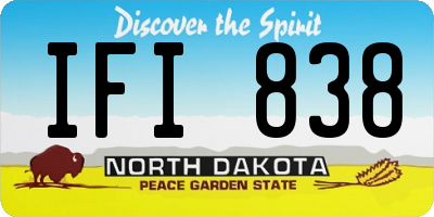 ND license plate IFI838