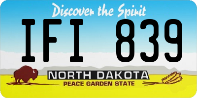 ND license plate IFI839