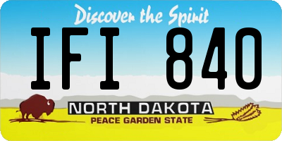 ND license plate IFI840