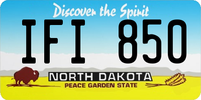 ND license plate IFI850