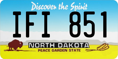 ND license plate IFI851