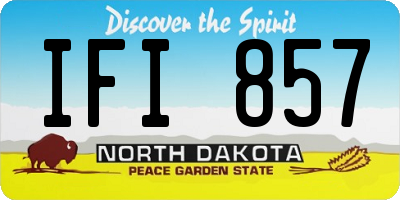ND license plate IFI857