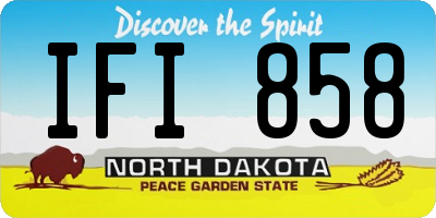 ND license plate IFI858