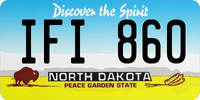 ND license plate IFI860
