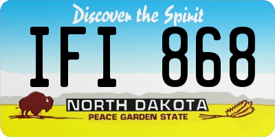 ND license plate IFI868