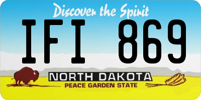 ND license plate IFI869