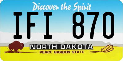ND license plate IFI870