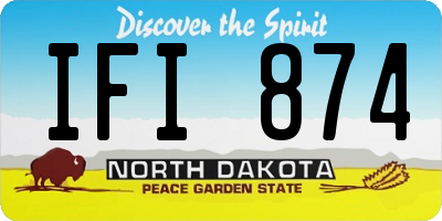 ND license plate IFI874
