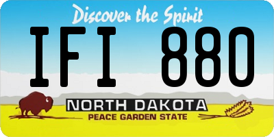 ND license plate IFI880