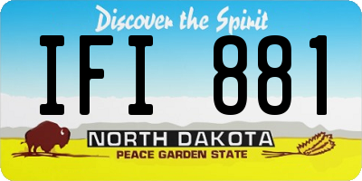 ND license plate IFI881