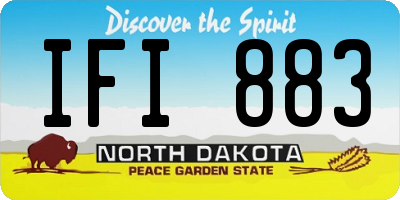 ND license plate IFI883