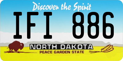 ND license plate IFI886