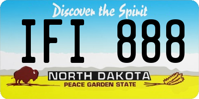 ND license plate IFI888
