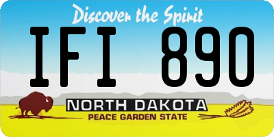 ND license plate IFI890