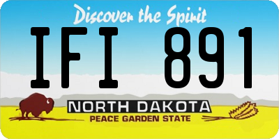 ND license plate IFI891