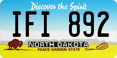 ND license plate IFI892