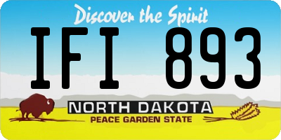 ND license plate IFI893