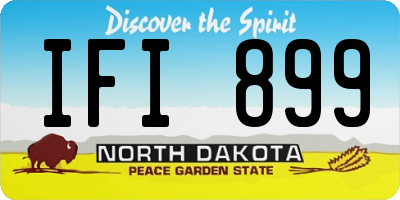 ND license plate IFI899