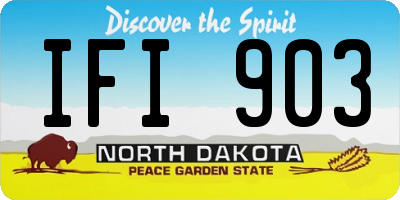 ND license plate IFI903