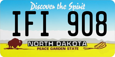 ND license plate IFI908