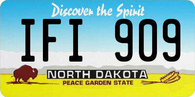 ND license plate IFI909