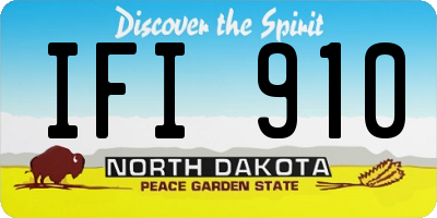 ND license plate IFI910