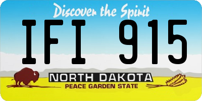 ND license plate IFI915