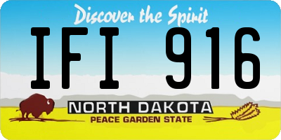 ND license plate IFI916