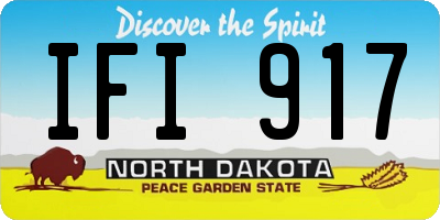ND license plate IFI917