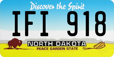 ND license plate IFI918