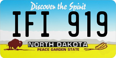 ND license plate IFI919