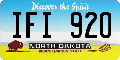 ND license plate IFI920