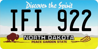 ND license plate IFI922