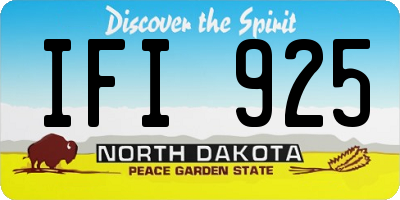 ND license plate IFI925